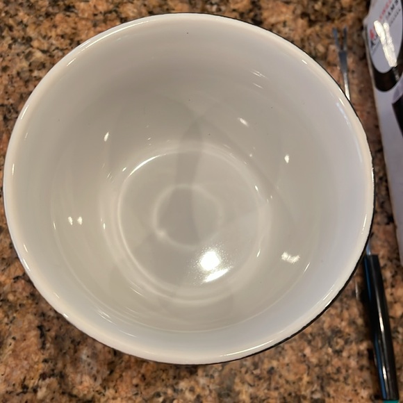 Maxwell & Williams Clique 3 pc black & white fondue pot - only 1 fondue fork - Picture 4 of 7